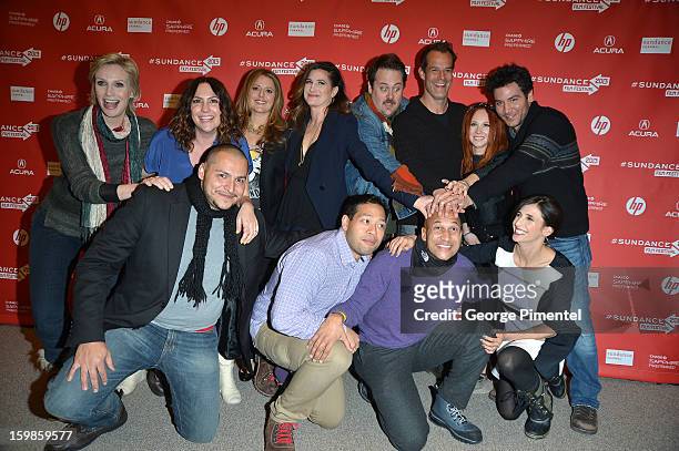 Actress Jane Lynch, director Jill Soloway and actors Annie Mumolo, Kathryn Hahn, Noah Harpster, Josh Stamberg, Juno Temple, Josh Radnor, Michaela...