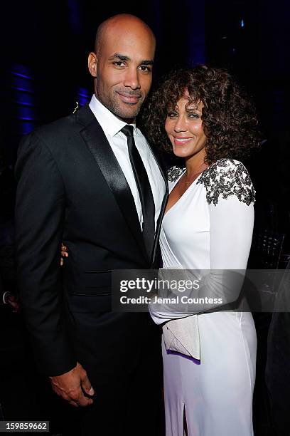 Boris Kodjoe Nicole Ari Parker and attend the Inaugural Ball hosted by BET Networks at Smithsonian American Art Museum & National Portrait Gallery on...