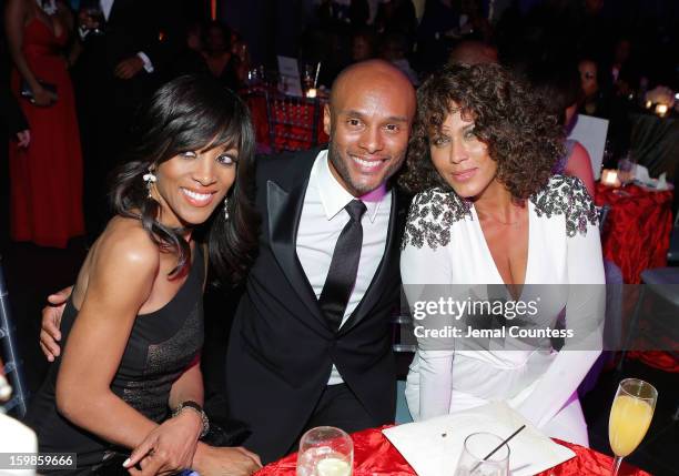 Shaun Robinson, Kenny Lattimore and Nicole Ari Parker attend the Inaugural Ball hosted by BET Networks at Smithsonian American Art Museum & National...