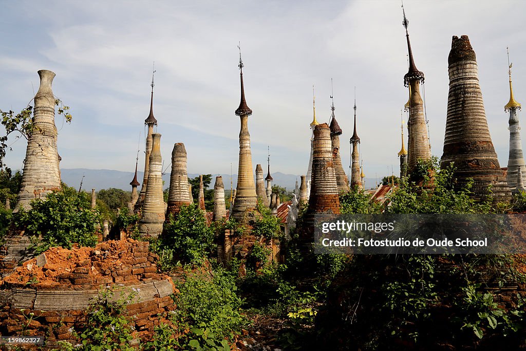 Pagodas Inle lake Burma