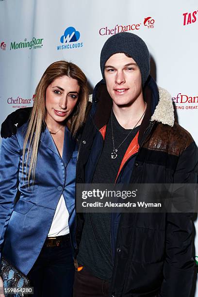 Lauren Rae Levy and Grant Harvey attend Night 4 of ChefDance on January 21, 2013 in Park City, Utah.