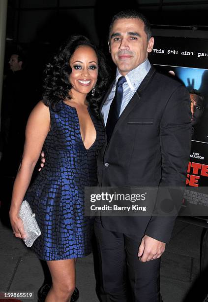 Actress Essence Atkins and husband Jaime Mendez attend the premiere of 'A Haunted House' at ArcLight Hollywood on January 3, 2013 in Hollywood,...