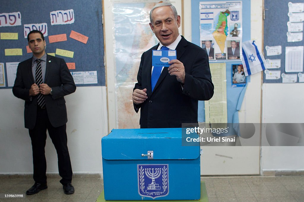 Netanyahu Casts His Vote In Israel's General Election
