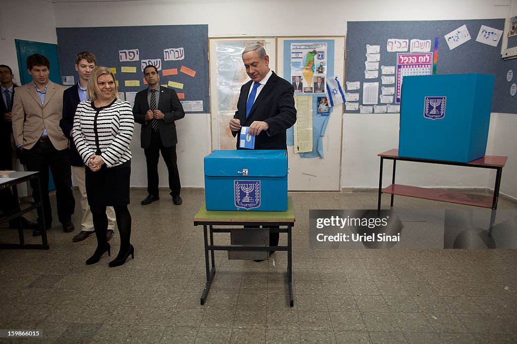 Netanyahu Casts His Vote In Israel's General Election