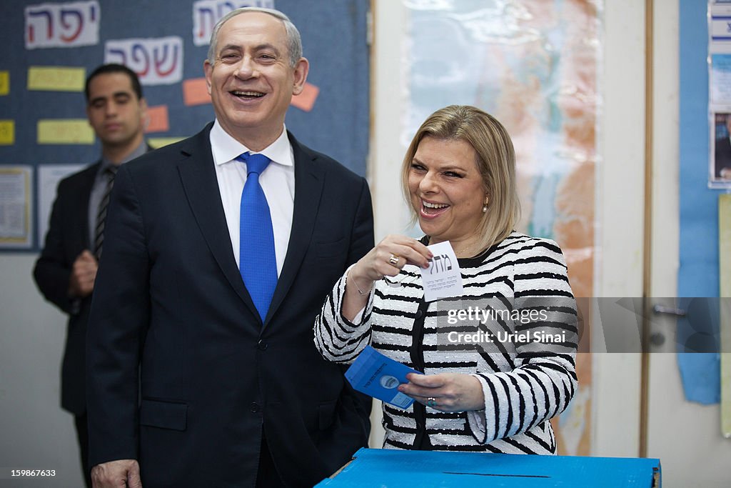 Netanyahu Casts His Vote In Israel's General Election