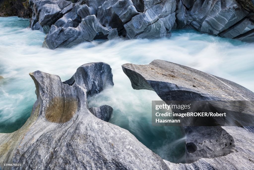 Marble Lottet, Marble Castle, Marble Gorge, Glomaga River, Mo I Rana, Nordland, Norway