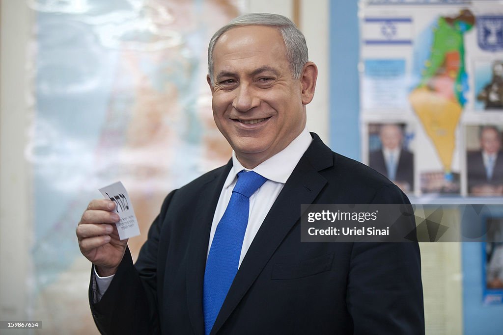 Netanyahu Casts His Vote In Israel's General Election