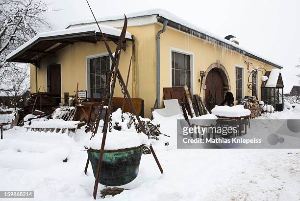 The blacksmith shop of blacksmith Schmidberger is seen on January 21, 2013 in Molln, Austria. The Vatican has contracted Schmiede Schmidberger to...