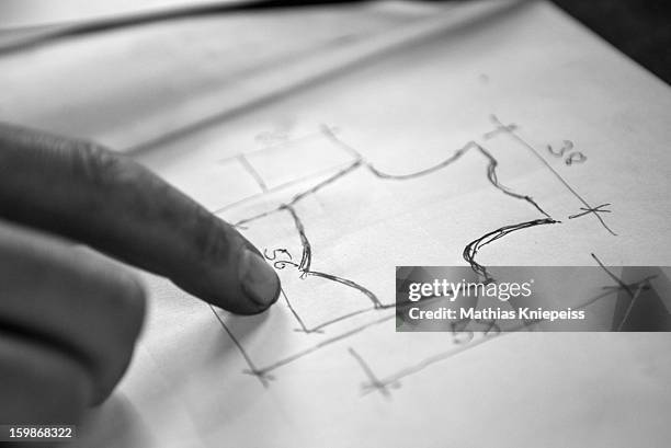 Layout of a new suit of armour for the Vatican Swiss Guard is seen on January 21, 2013 in Molln, Austria. The Vatican has contracted Schmiede...