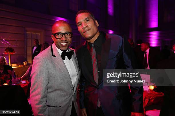 Kevin Liles and Paxton Baker attend the 2013 BET Networks Inaugural Gala at Smithsonian National Museum Of American History on January 21, 2013 in...