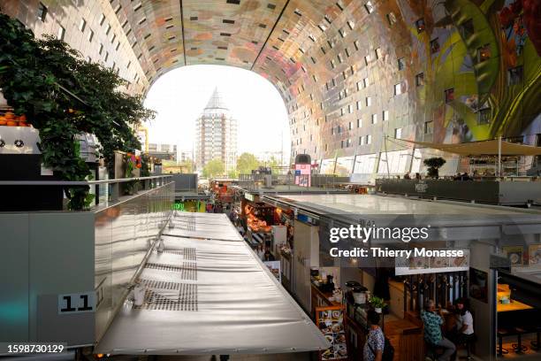 Tourists enjoy the Markthal on August 12, 2023 in Rotterdam, Netherlands. In the beguining of the XXI century, new European regulations set stricter...