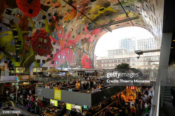 Tourists enjoy the Markthal on August 12, 2023 in Rotterdam, Netherlands. In the beguining of the XXI century, new European regulations set stricter...