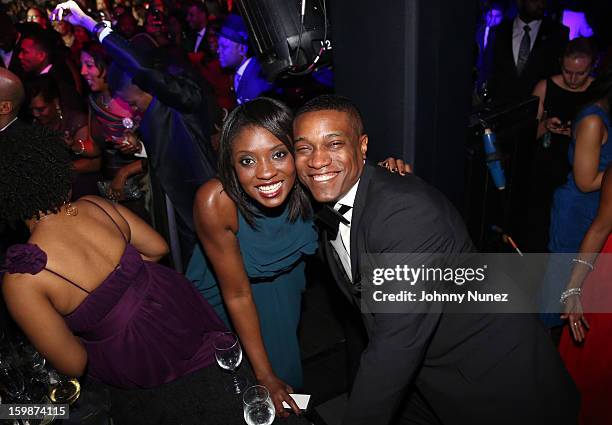 Lola Ogunnaike and Jon Marc Sandifer attend the 2013 BET Networks Inaugural Gala at Smithsonian National Museum Of American History on January 21,...