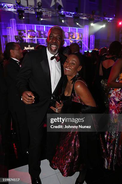 Dan Gasby and B. Smith attend the 2013 BET Networks Inaugural Gala at Smithsonian National Museum Of American History on January 21, 2013 in...