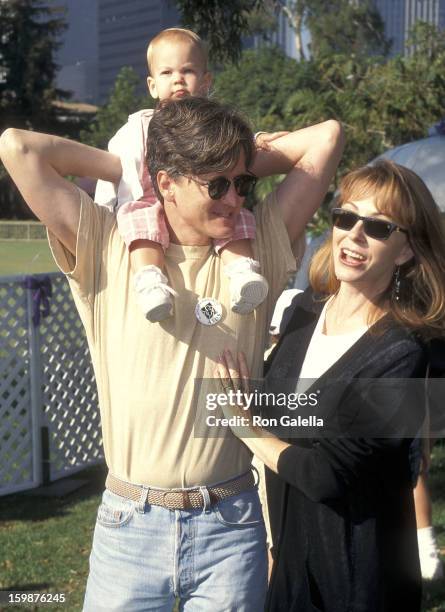 Actress Cassandra Peterson, husband Mark Pierson and daughter Sadie attend the Caring for Babies with AIDS' Fifth Annual Stroll-A-Thon on November...