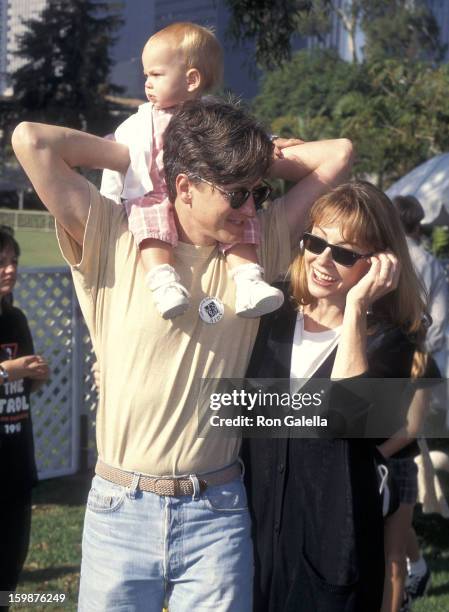 Actress Cassandra Peterson, husband Mark Pierson and daughter Sadie attend the Caring for Babies with AIDS' Fifth Annual Stroll-A-Thon on November...