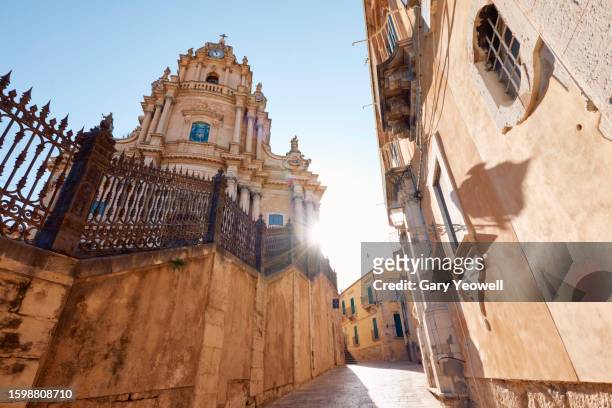 cathedral in ragusa, sicily - ragusa sicily stock pictures, royalty-free photos & images