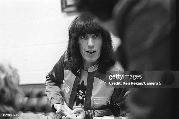 Bill Wyman of the Rolling Stones is photographed backstage in 1972 in Los Angeles, California. CREDIT MUST READ: Ken Regan/Camera 5 via Contour by...