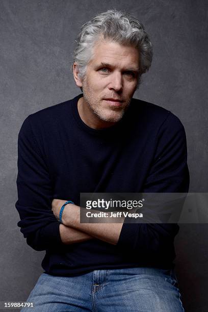 Writer David Riker poses for a portrait during the 2013 Sundance Film Festival at the WireImage Portrait Studio at Village At The Lift on January 22,...