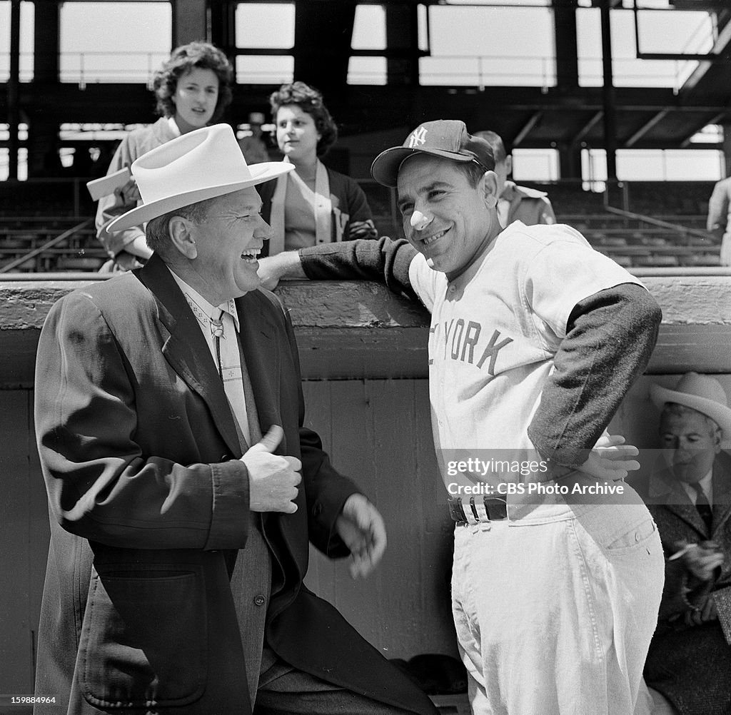 Phil Rizzuto Cora Rizzuto Dizzy Dean interviewing Phil Rizzuto of the New York Yankees at... News ...