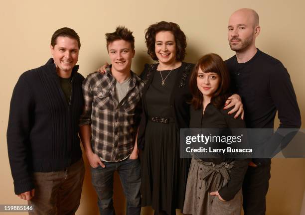 Producer Andrew van den Houten, actors Daniel Manche, Sean Young and Lauren Ashley Carter and filmmaker Chad Crawford Kinkle pose for a portrait...