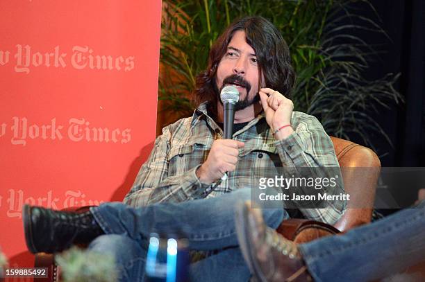 Dave Grohl attends the Cinema Cafe Presented By Chase Sapphire Preferred at Filmmaker Lodge during 2013 Sundance Film Festival on January 22, 2013 in...