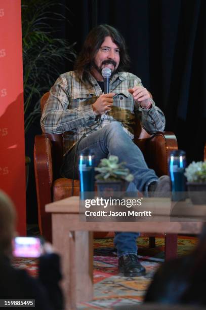 Dave Grohl attends the Cinema Cafe Presented By Chase Sapphire Preferred at Filmmaker Lodge during 2013 Sundance Film Festival on January 22, 2013 in...