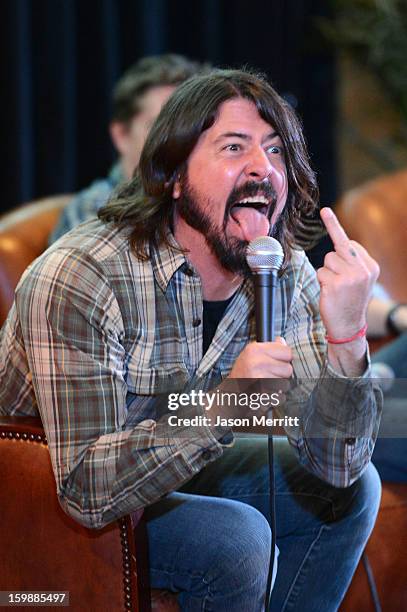 Dave Grohl attends the Cinema Cafe Presented By Chase Sapphire Preferred at Filmmaker Lodge during 2013 Sundance Film Festival on January 22, 2013 in...