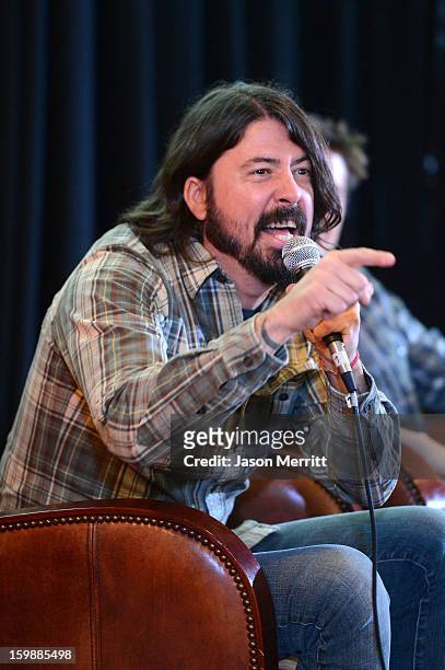 Dave Grohl attends the Cinema Cafe Presented By Chase Sapphire Preferred at Filmmaker Lodge during 2013 Sundance Film Festival on January 22, 2013 in...