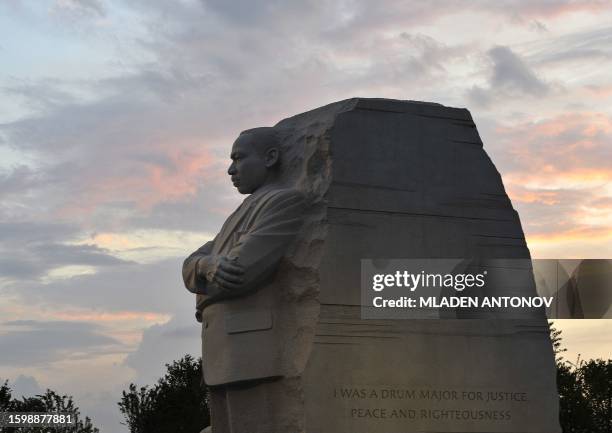 The sculpture of Martin Luther King seen on August 20011 in Washington DC. The long-awaited dedication of a US national memorial to slain civil...