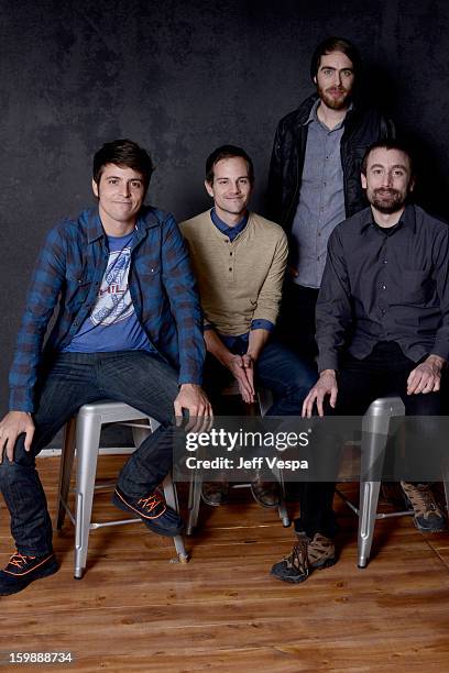 Actors Steve Hoover, Rocky Braat, writer Tyson VanSkiver, and producer Danny Yourd pose for a portrait during the 2013 Sundance Film Festival at the...