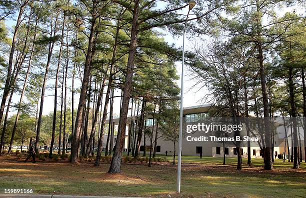 An exterior view of the library at Lone Star Campus after a shooting occurred on January 22, 2013 in The Woodlands, Texas. According to reports,...