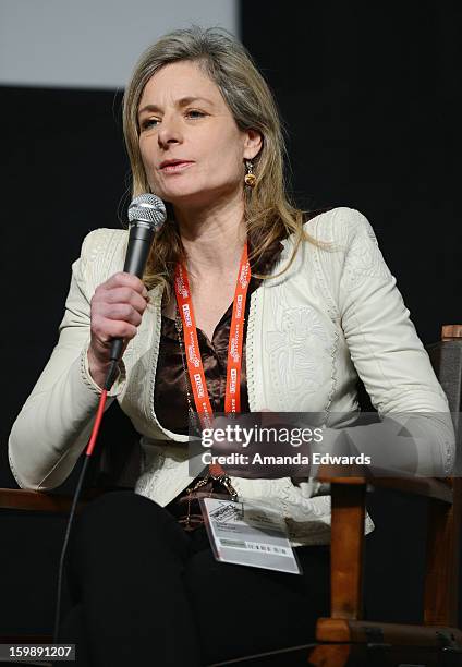 Physicist Lisa Randall attends the Once Upon A Quantum Symmetry: Science In Cinema Panel at Egyptian Theatre during the 2013 Sundance Film Festival...