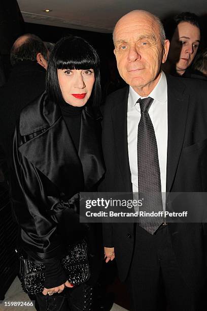 Chantal Thomass and her husband Michel Fabian attend 'La Petite Maison De Nicole' Inauguration Cocktail at Hotel Fouquet's Barriere on January 22,...