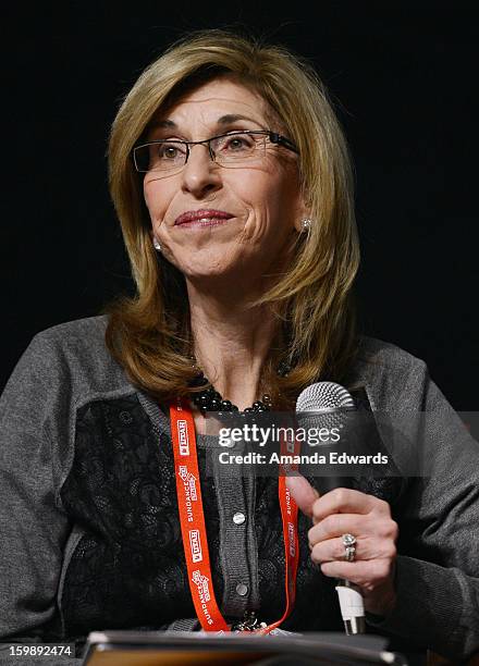 Producer Paula Apsell attends the Once Upon A Quantum Symmetry: Science In Cinema Panel at Egyptian Theatre during the 2013 Sundance Film Festival on...