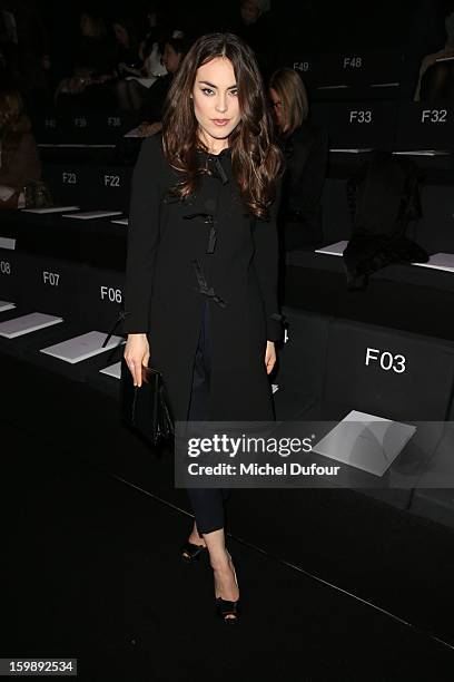 Tallulah Harlech attends the Giorgio Armani Prive Spring/Summer 2013 Haute-Couture show as part of Paris Fashion Week at Theatre National de Chaillot...