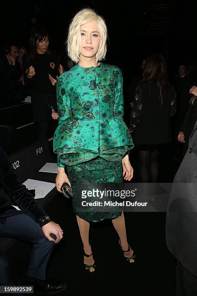 Elena Perminova attends the Giorgio Armani Prive Spring/Summer 2013 Haute-Couture show as part of Paris Fashion Week at Theatre National de Chaillot...