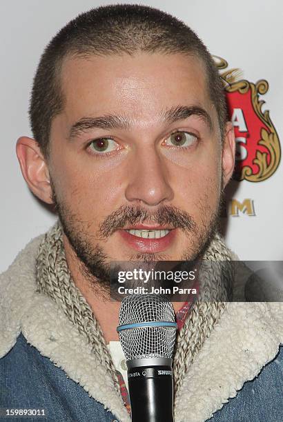 Actor Shia LaBeouf attends the Stella Artois hosted Press Junket for "The Neccessary Death of Charlie Countryman" on January 22, 2013 in Park City,...