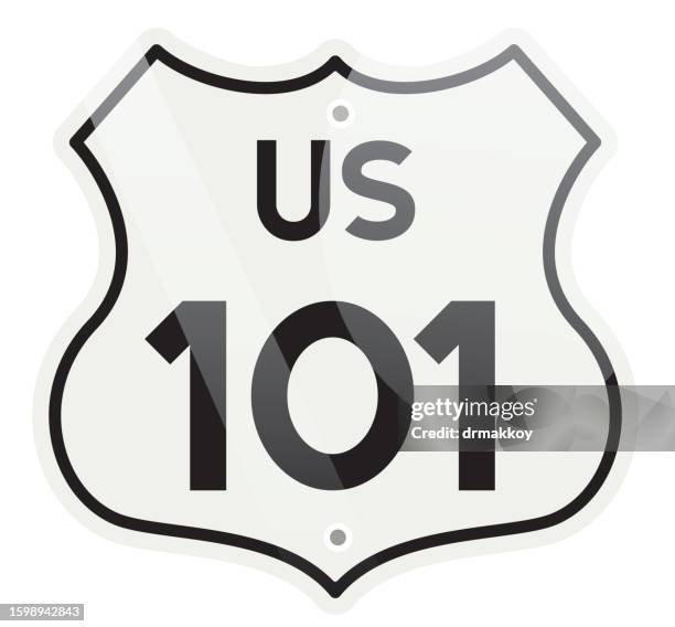 highway 101 u.s. route - highway 101 stock illustrations
