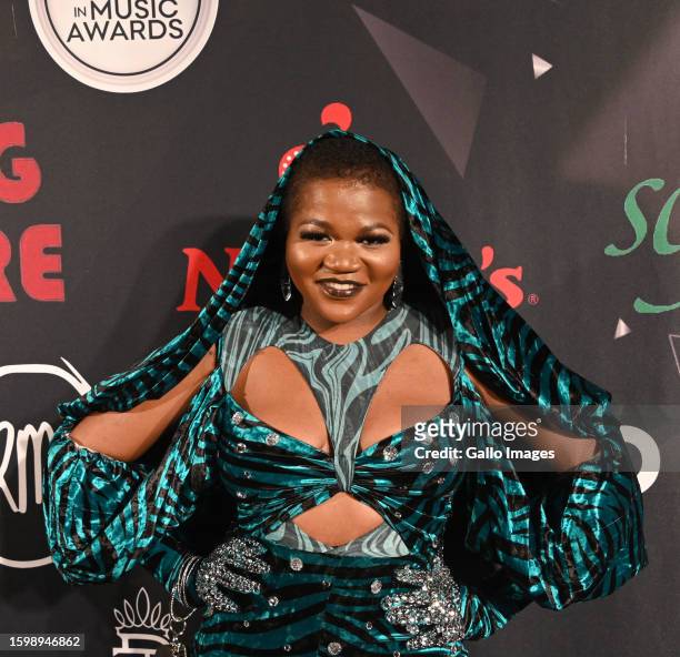 Busiswa Gqulu during Basadi In Music Awards at Joburg Theatre on August 12, 2023 in Johannesburg, South Africa. The prestigious event celebrate and...