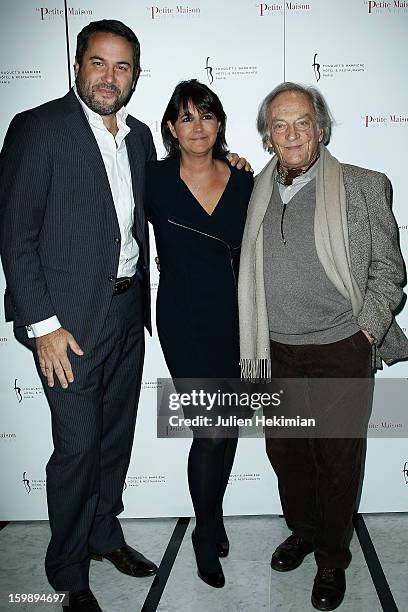 Bruce Toussaint, Valerie Expert and guest attend 'La Petite Maison De Nicole' Inauguration Photocall at Hotel Fouquet's Barriere on January 22, 2013...