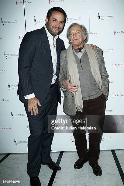 Bruce Toussaint and guest attend 'La Petite Maison De Nicole' Inauguration Photocall at Hotel Fouquet's Barriere on January 22, 2013 in Paris, France.