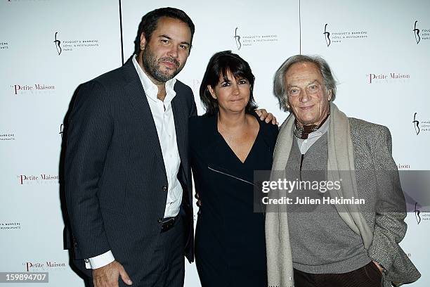 Bruce Toussaint, Valerie Expert and guest attend 'La Petite Maison De Nicole' Inauguration Photocall at Hotel Fouquet's Barriere on January 22, 2013...