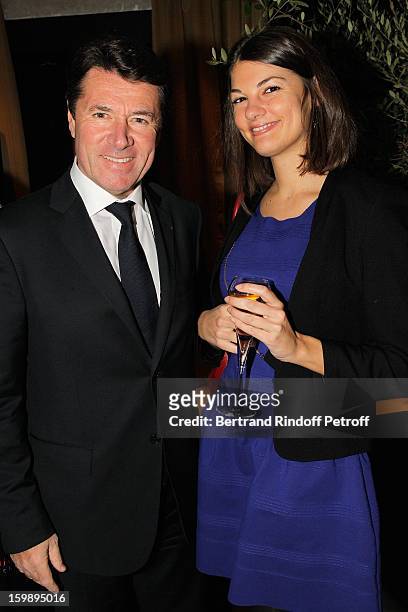 Christian Estrosi and his daughter Laetitia attend 'La Petite Maison De Nicole' Inauguration Cocktail at Hotel Fouquet's Barriere on January 22, 2013...