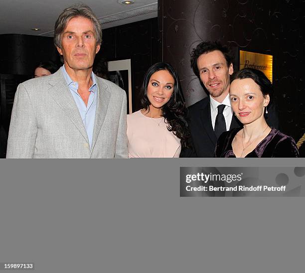 Dominique Desseigne, Alexandra Cardinale, star dancers Nicolas Le Riche and his wife Clairemarie Osta attend attend 'La Petite Maison De Nicole'...