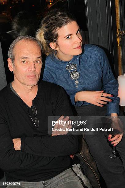 Laurent Baffie and Cecile Cassel attend 'La Petite Maison De Nicole' Inauguration Cocktail at Hotel Fouquet's Barriere on January 22, 2013 in Paris,...