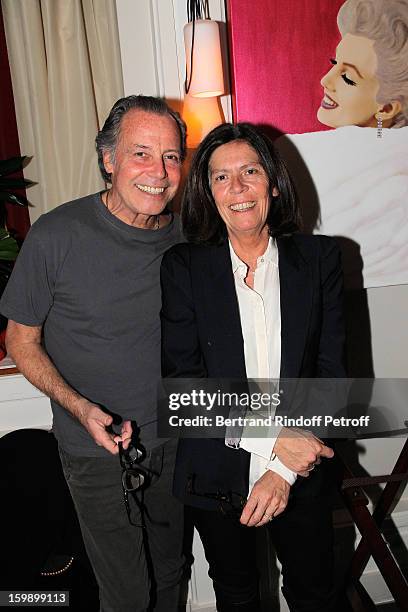 Michel Leeb and his wife Beatrice attend 'La Petite Maison De Nicole' Inauguration Cocktail at Hotel Fouquet's Barriere on January 22, 2013 in Paris,...