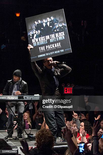 Donnie Wahlberg of New Kids on the Block attends the Package Tour Special Announcement at Irving Plaza on January 22, 2013 in New York City.