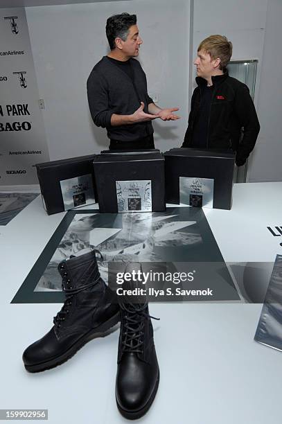 Gary Malamet and Josh Madden attend Sebago and Linkin Park's launch of their collaboration at Reed Space NYC on January 22, 2013 in New York City.