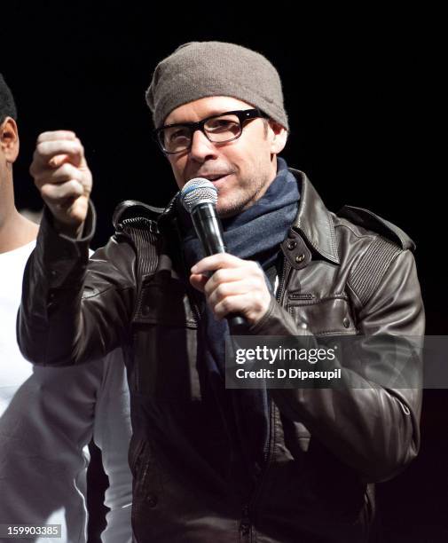 Donnie Wahlberg of New Kids on the Block attends the Package Tour Special Announcementat Irving Plaza on January 22, 2013 in New York City.